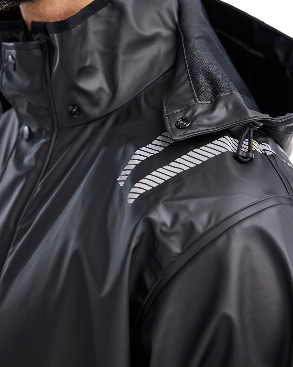 Reflective Rain Jacket - Black