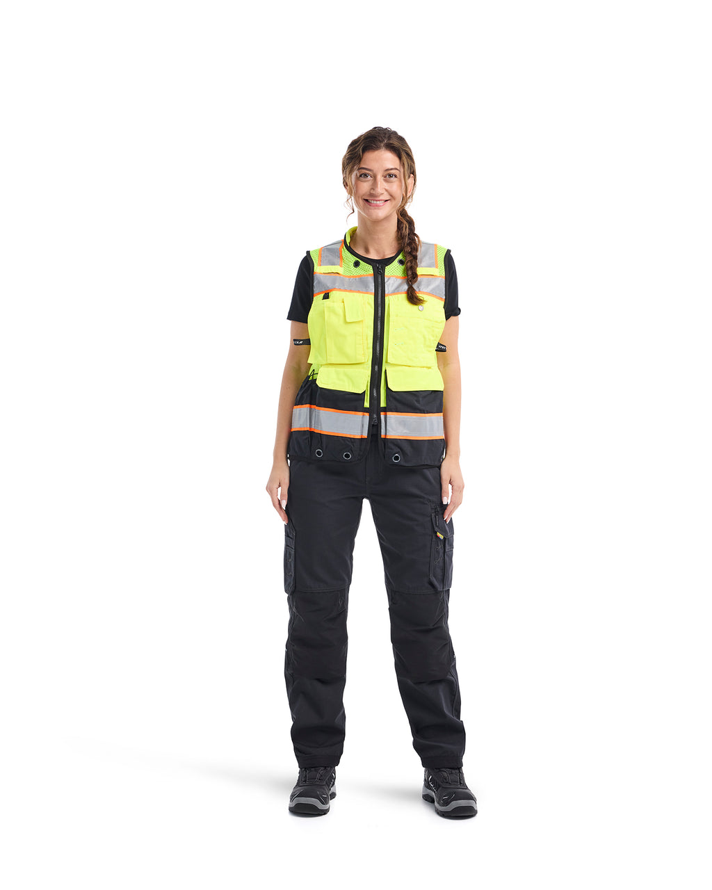 US Women's Hi-Vis Vest - Yellow Hi-viz/Black