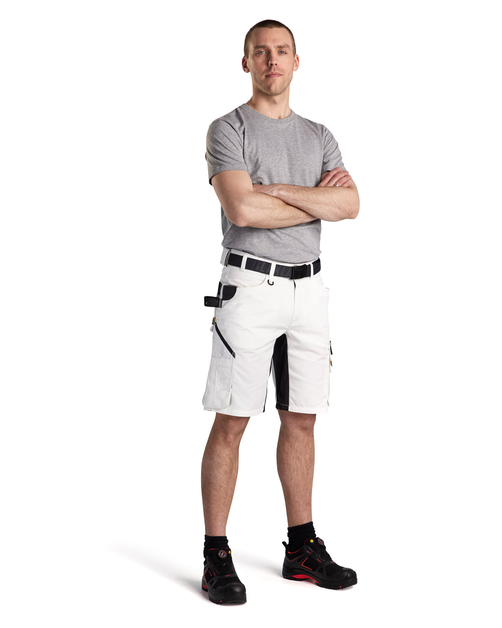 Ripstop Shorts - White/Dark grey