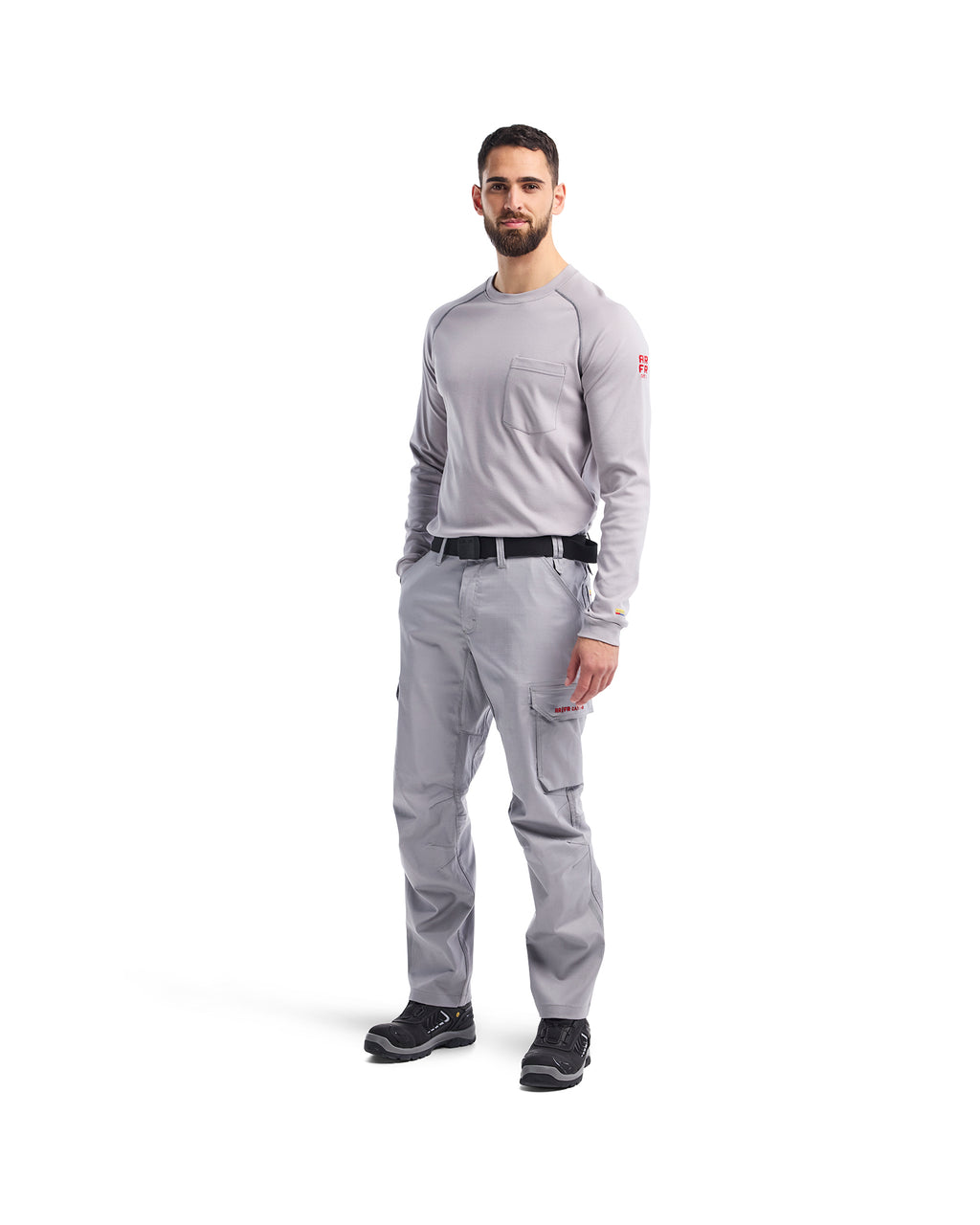 Flame Resistant Long Sleeve T-Shirt - Light grey