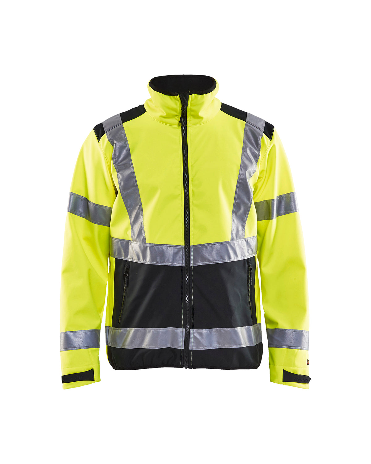 Hi-Vis Softshell Bomber Jacket - Hi-Vis Yellow / Black