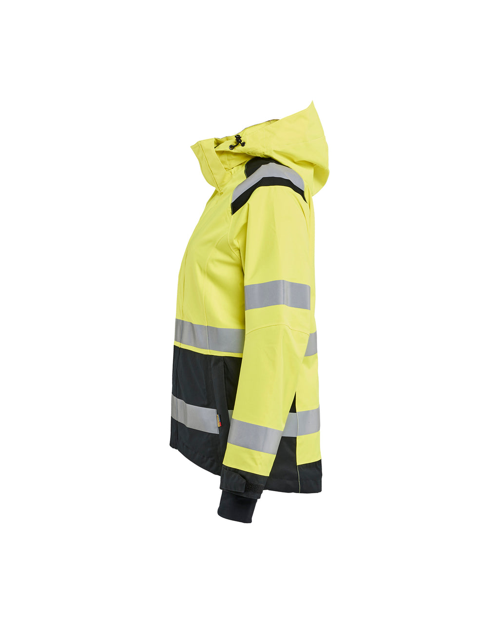 Women's Hi-Vis Premium Shell Jacket - Yellow Hi-viz/Black
