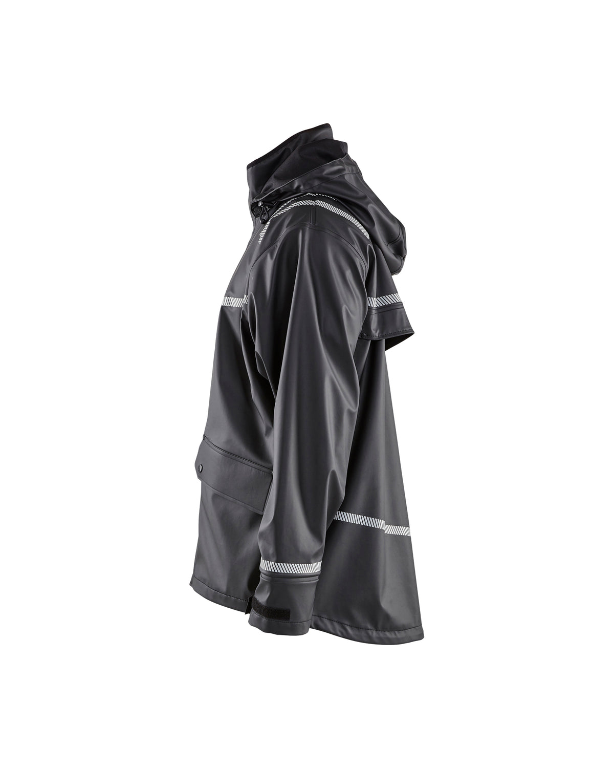 Reflective Rain Jacket - Black