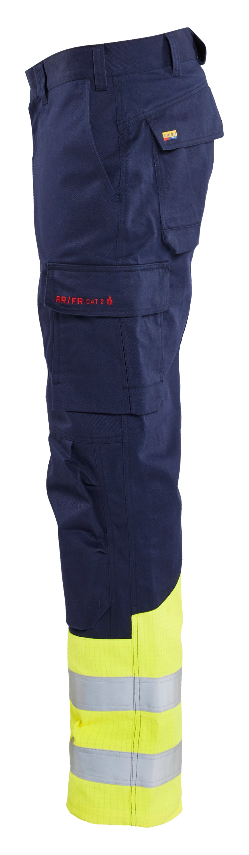 Flame Resistant Visibility Pants - Hi-Vis Yellow / Navy Blue