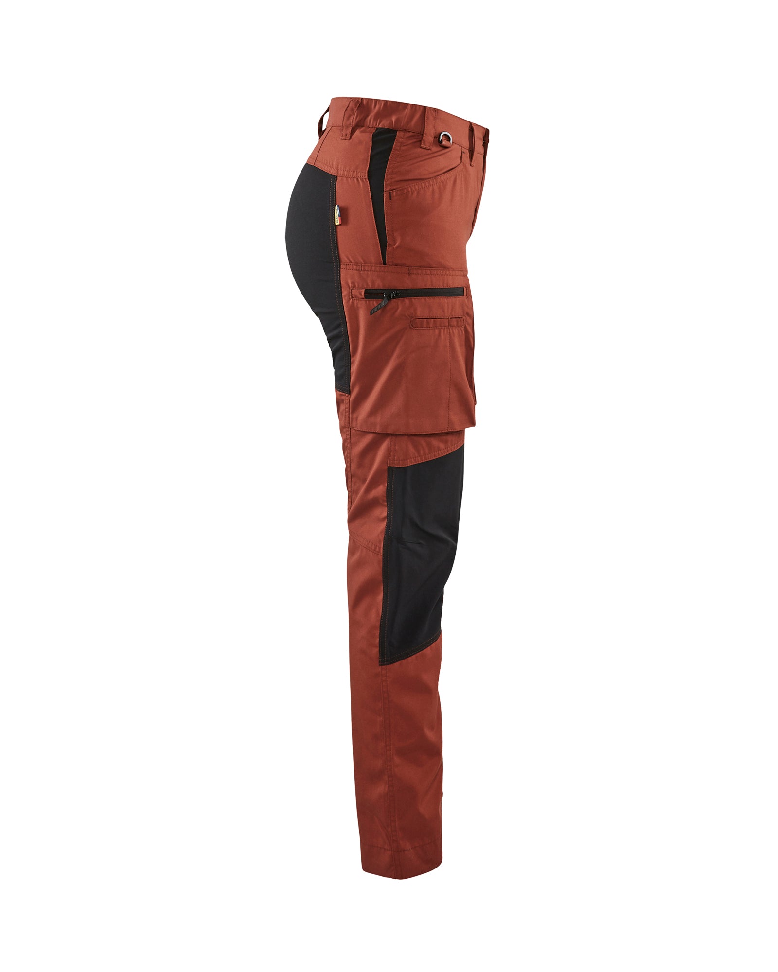 WOMEN'S SERVICE STRETCH PANTS - Burned Red/Black