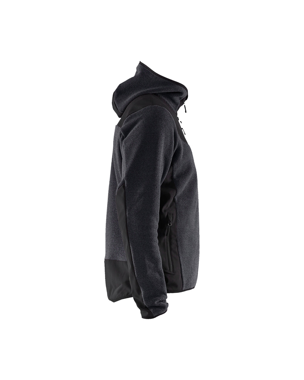 Knitted Fleece Jacket - Dark grey/Black
