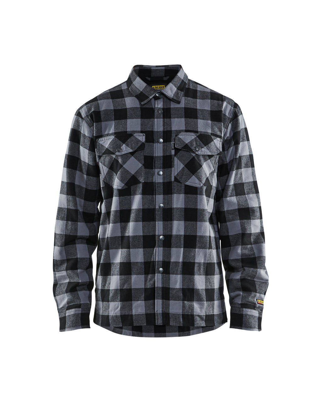 Lined flannel shirt - Dark grey/Black