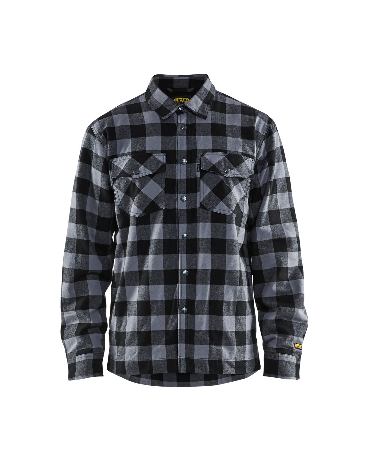 Lined flannel shirt - Dark grey/Black