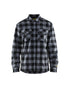 Lined flannel shirt - Dark grey/Black