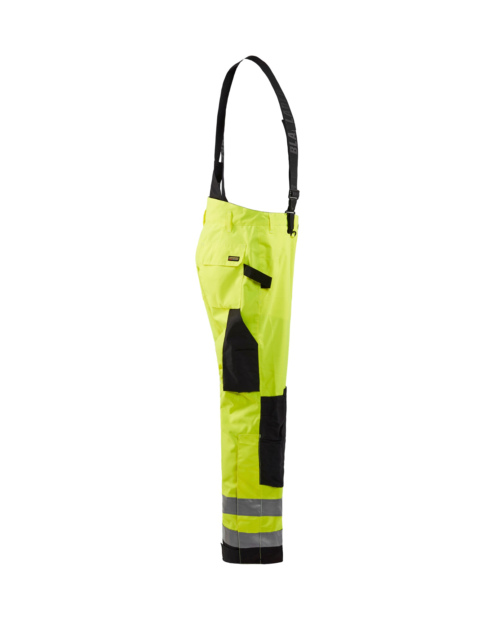 Hi-Vis Shell Suspender Pants - Yellow Hi-viz/Black