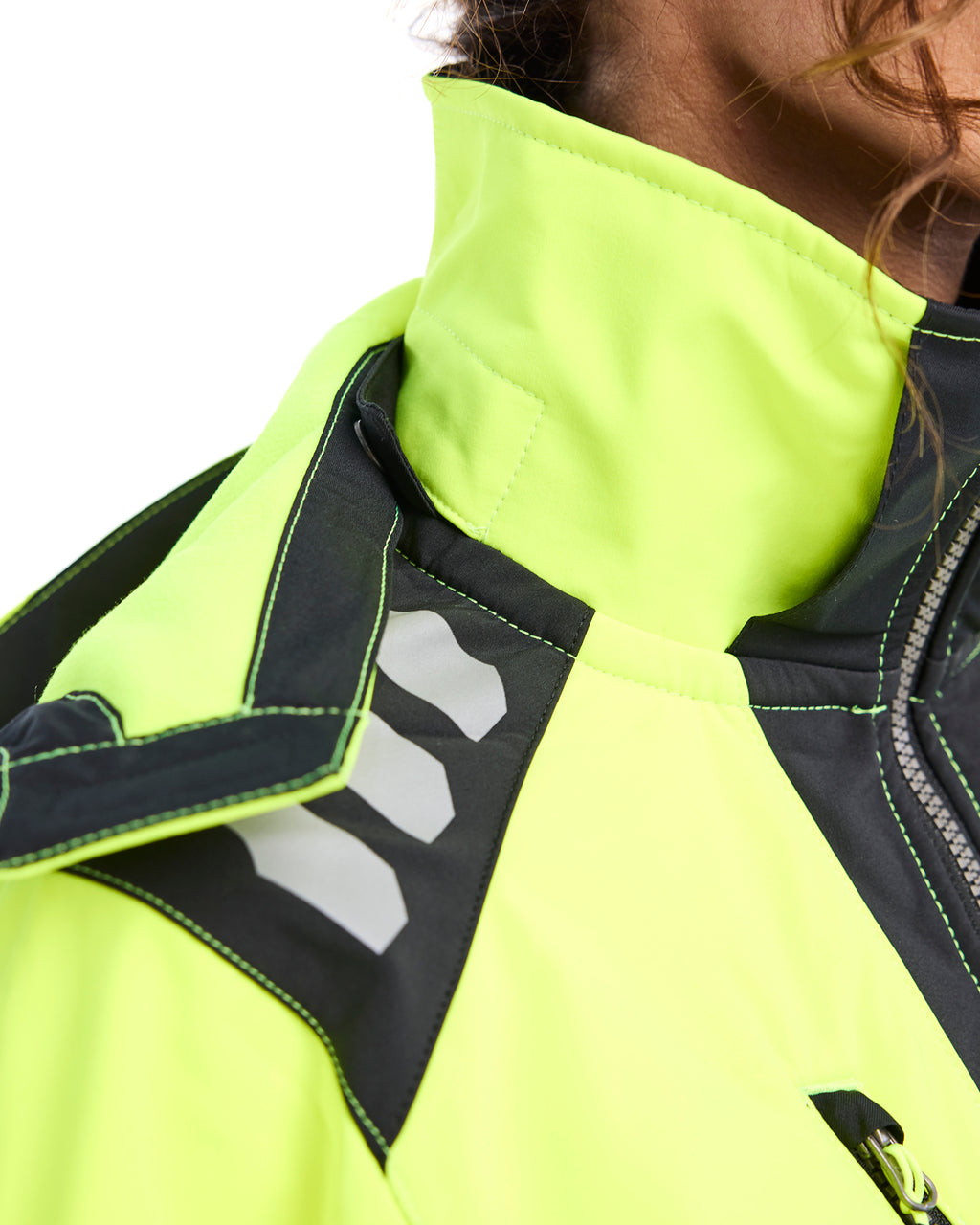 Women's Hi-Vis Softshell - Yellow Hi-viz/Black