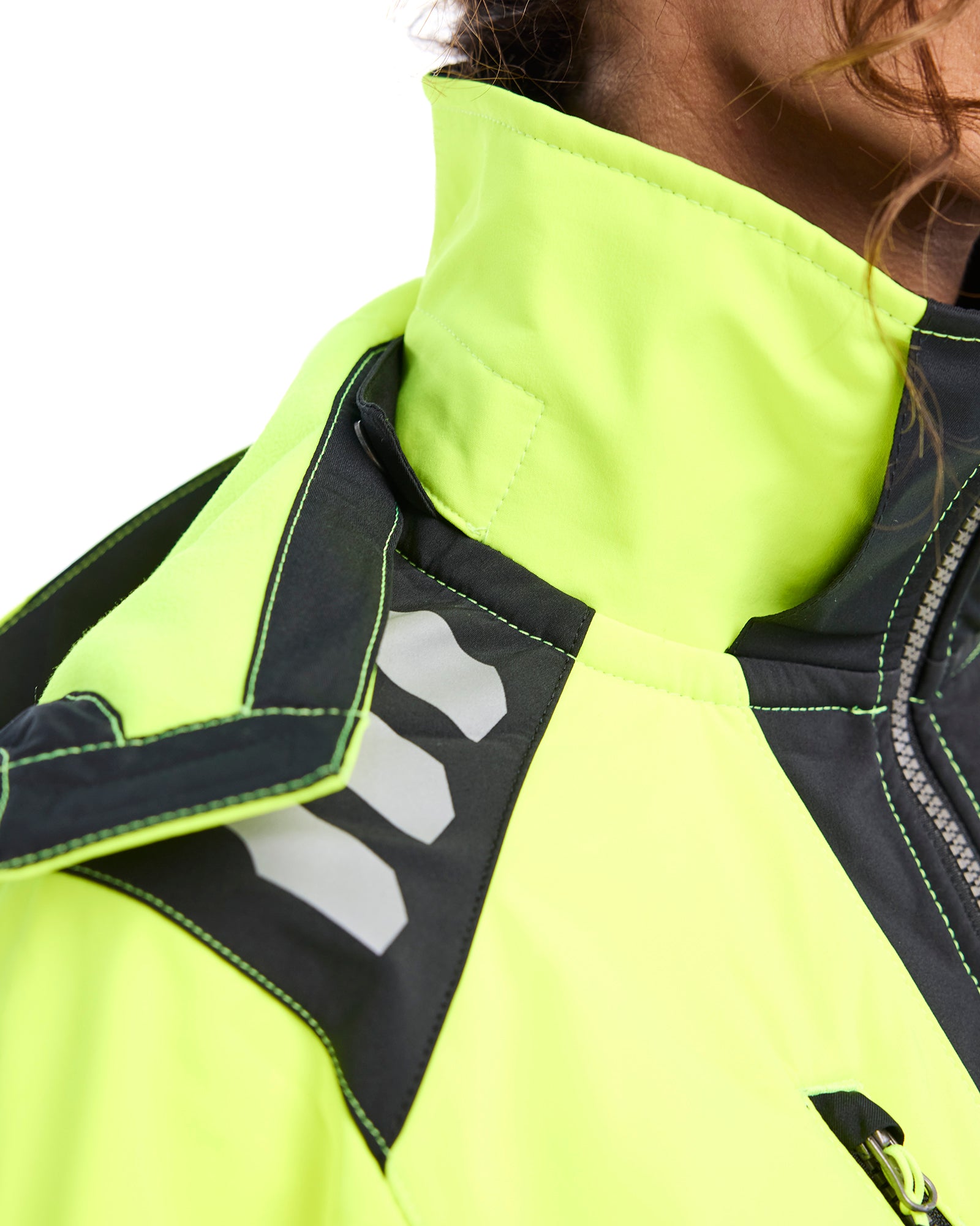 Women's Hi-Vis Softshell - Yellow Hi-viz/Black