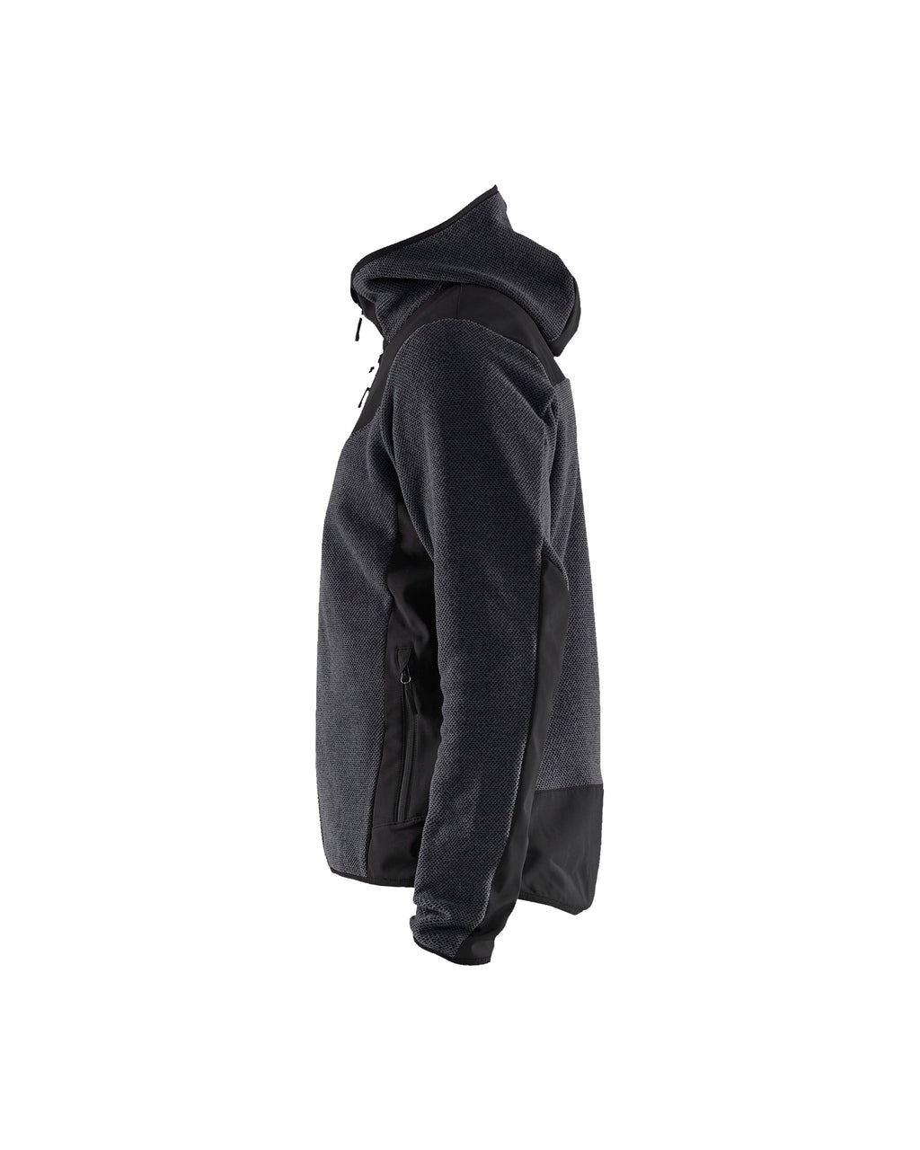 Knitted Fleece Lined Jacket - Dark grey/Black