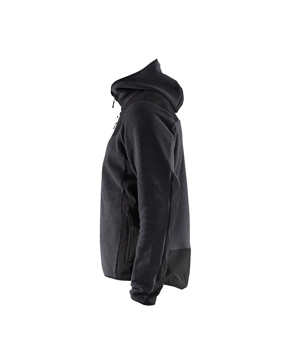 Knitted Fleece Jacket - Dark grey/Black