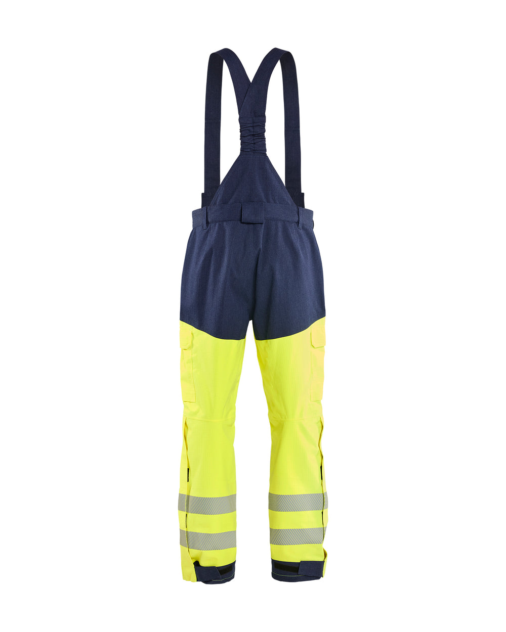 Flame Resistant Hi-Vis Shell Pants - Yellow Hi-viz/Navy blue