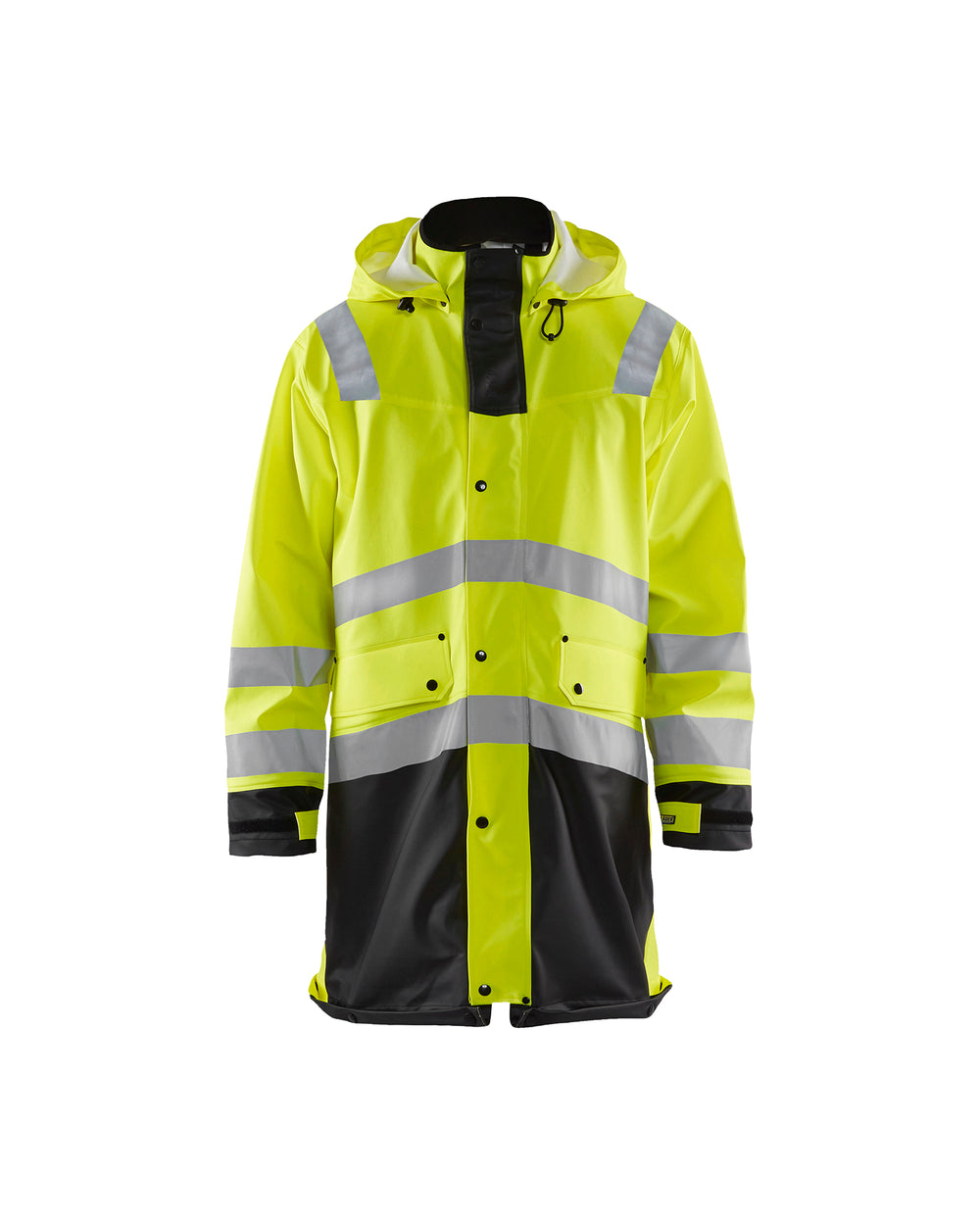 Hi-Vis Rain Coat - Yellow Hi-viz/Black