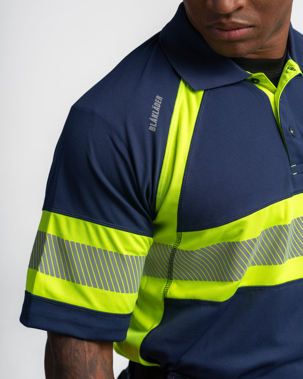 Visibility POLO - Navy blue/Yellow Hi-viz