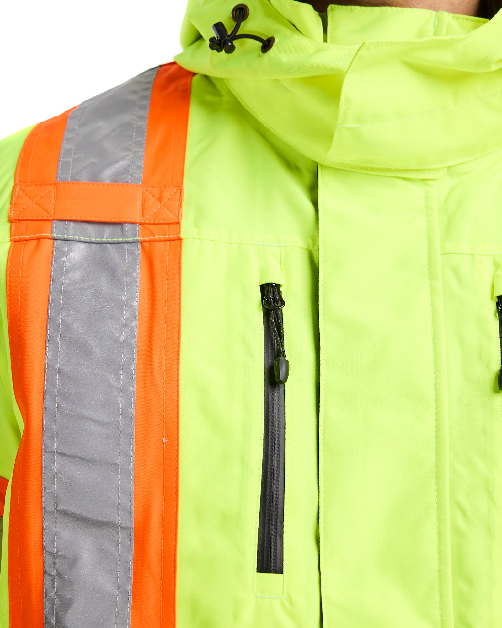 HI-VIS SHELL JACKET - Yellow Hi-viz/Black
