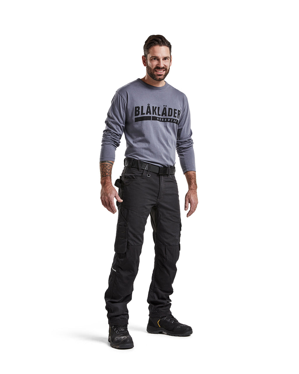 Long Sleeve Branded T-shirt - Grey