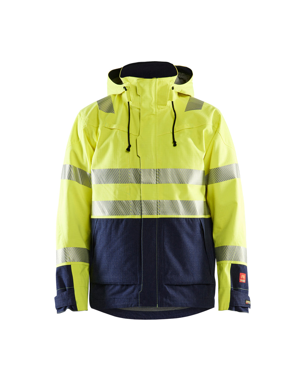 Multinorm Shell Jacket - Yellow Hi-viz/Navy blue