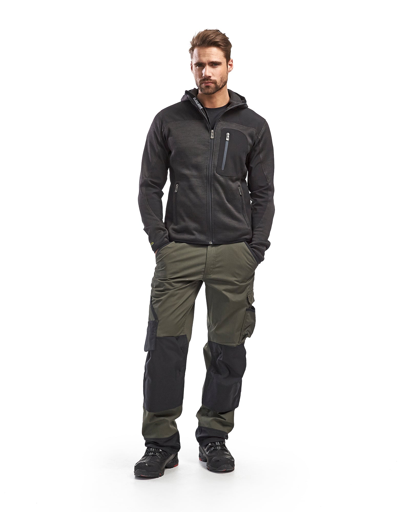 Knitted Jacket - Dark grey/Black