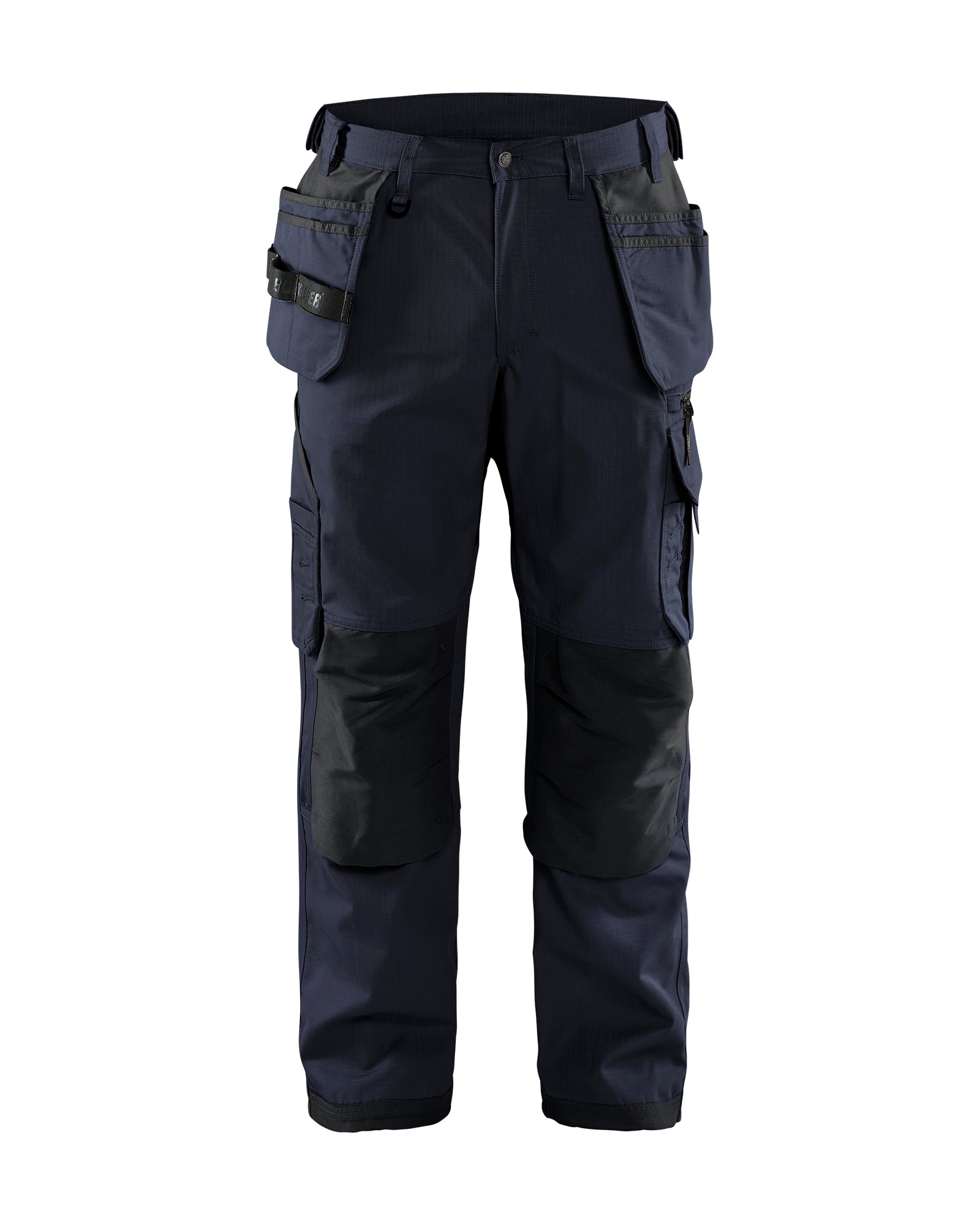 Ripstop Pants With Utility Pockets - Dark navy blue