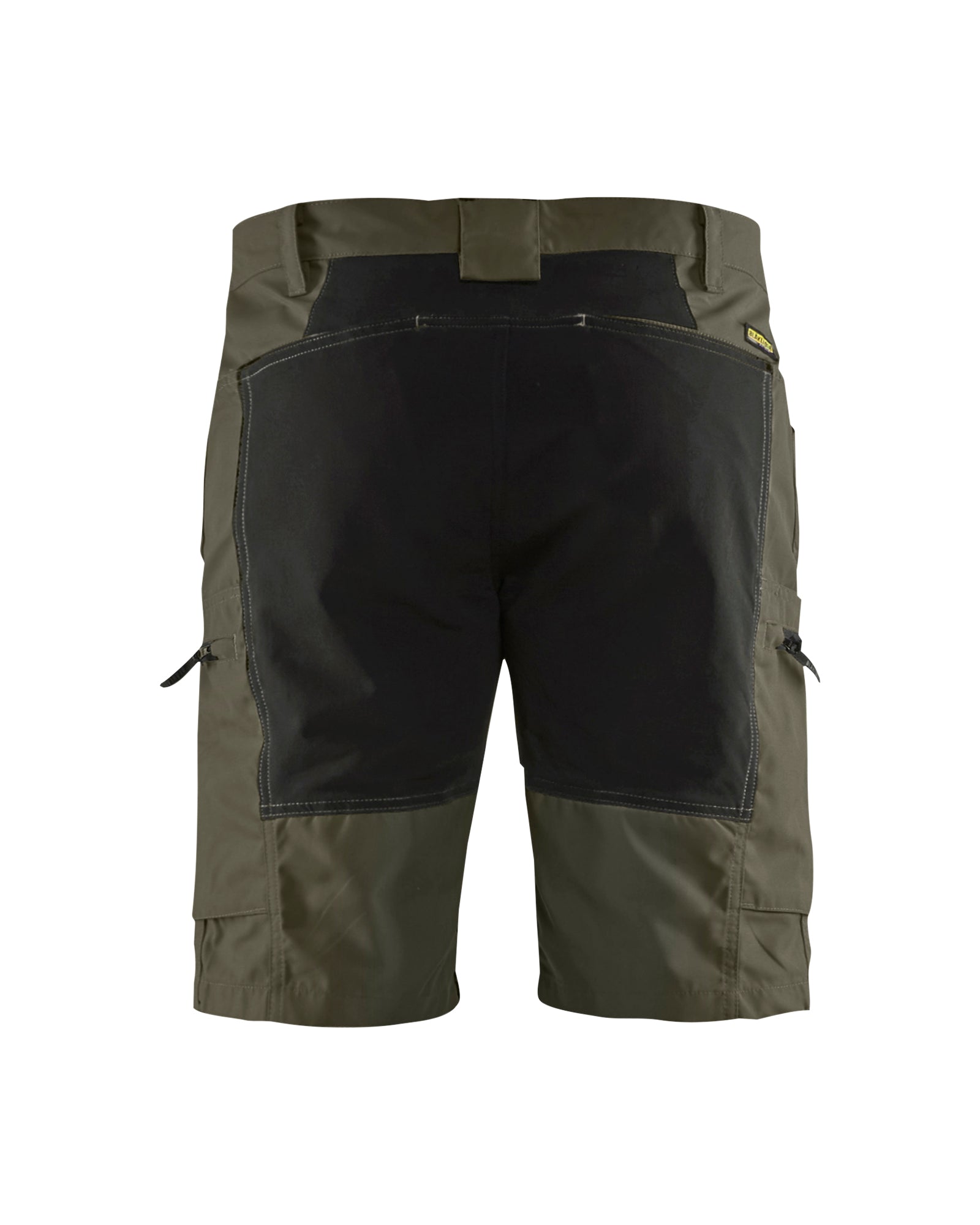 Service Shorts With Stretch - Dark olive green /black