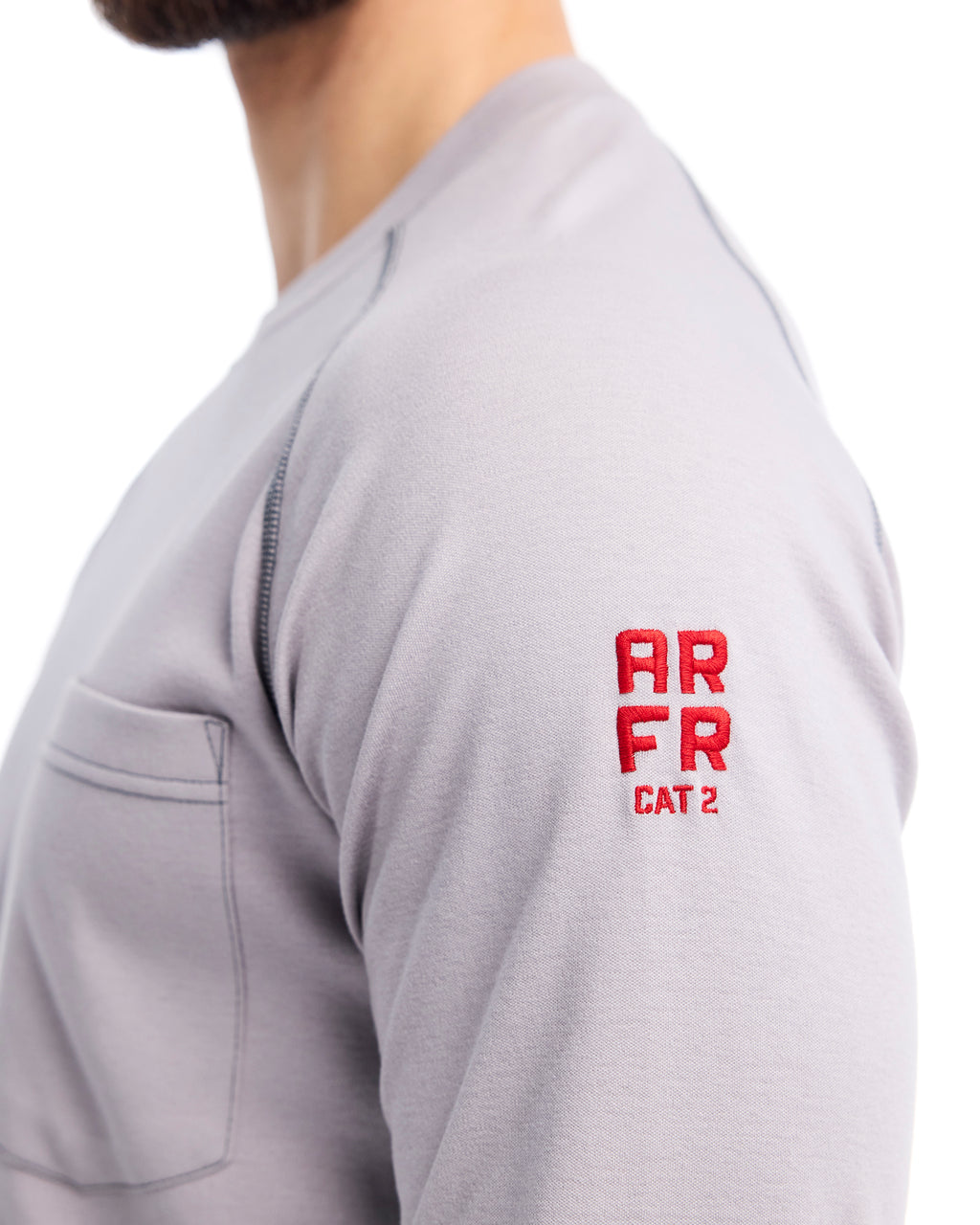 Flame Resistant Long Sleeve T-Shirt - Light grey