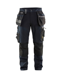 Craftsman trousers with stretch - Dark navy/Black