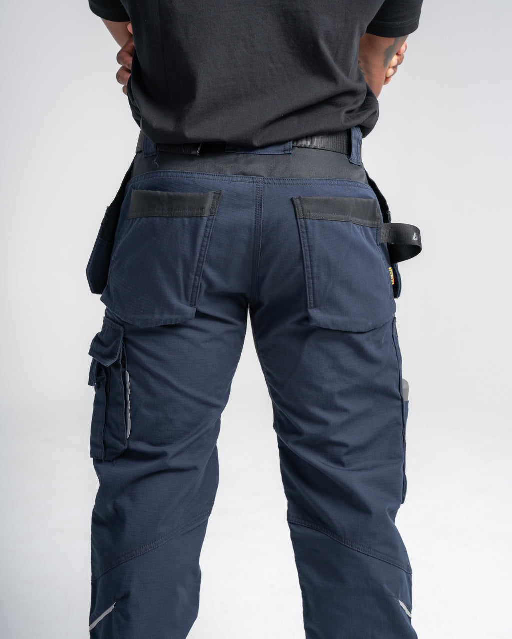 Ripstop Pants With Utility Pockets - Black
