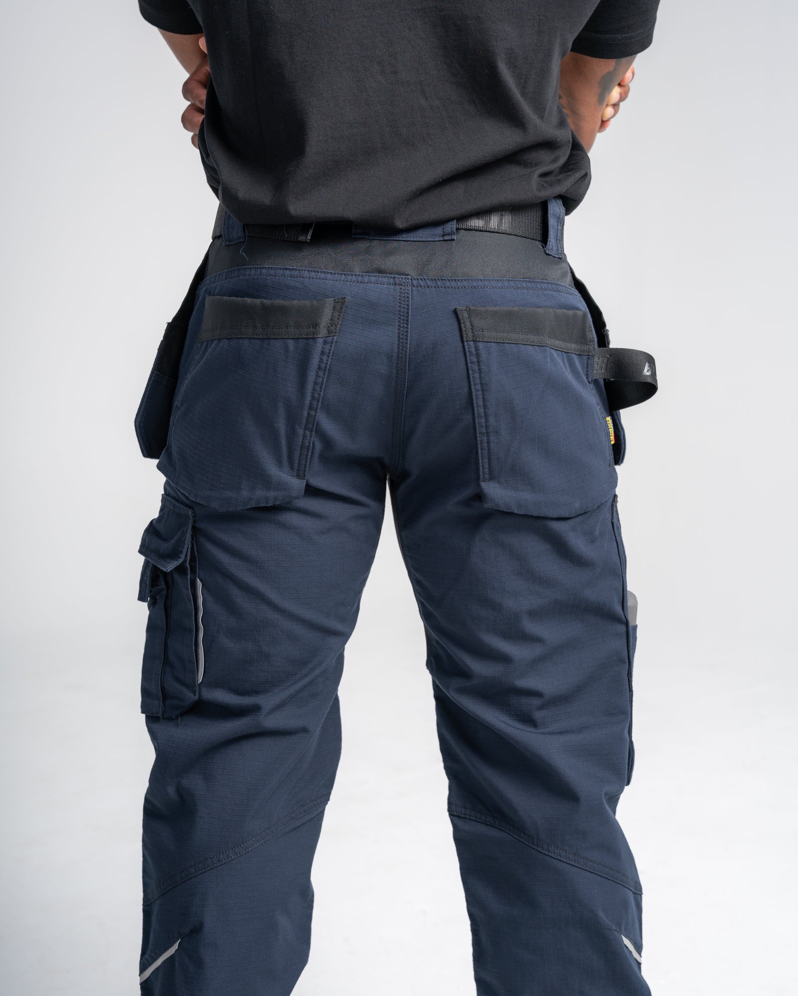 Ripstop Pants With Utility Pockets - Black