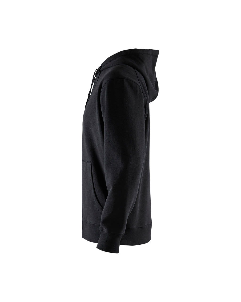 Branded Hooded Zip-up Sweatshirt - Black