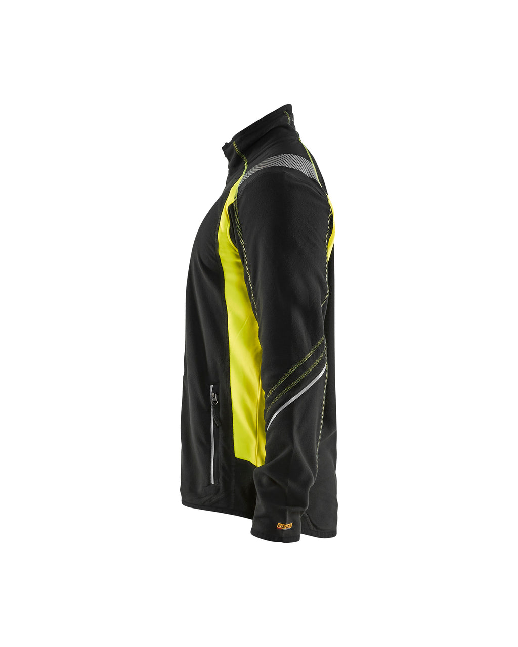 Micro fleece jacket - Black/Yellow Hi-viz