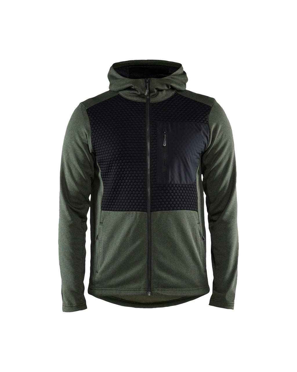 Tech Jacket - With hood - Autumn green/Black