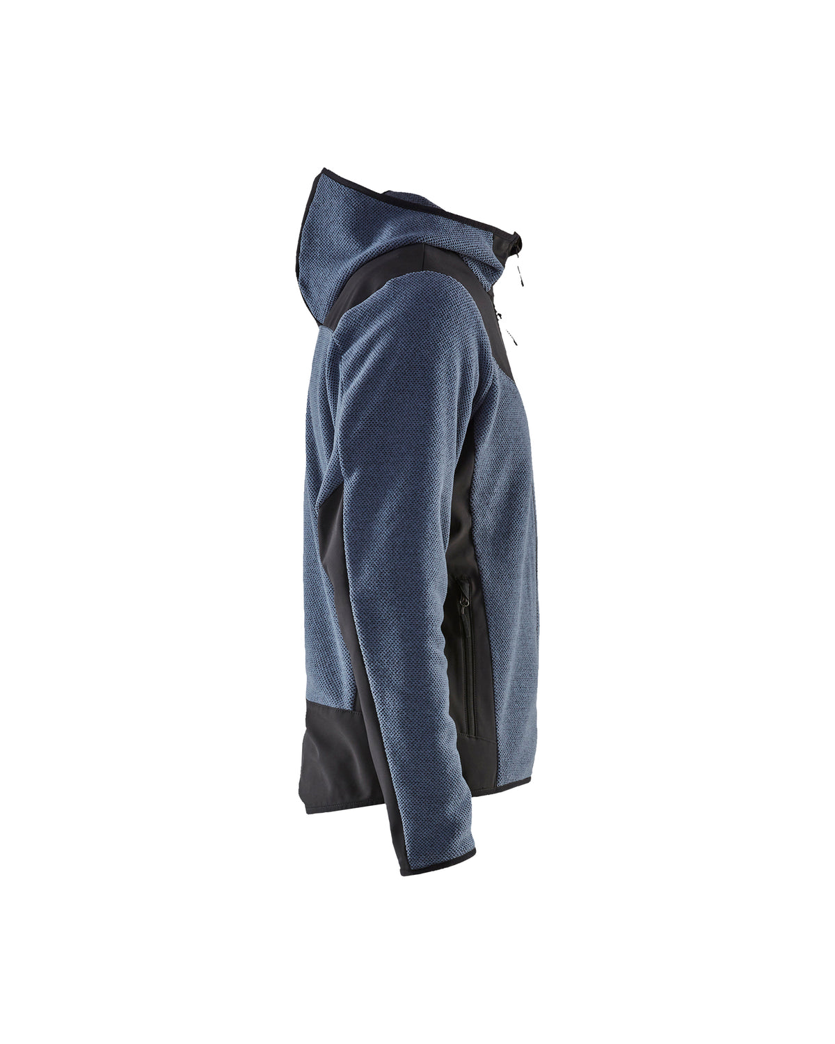 Veste en Tricot Doublée en Molleton - Bleu guède/Noir