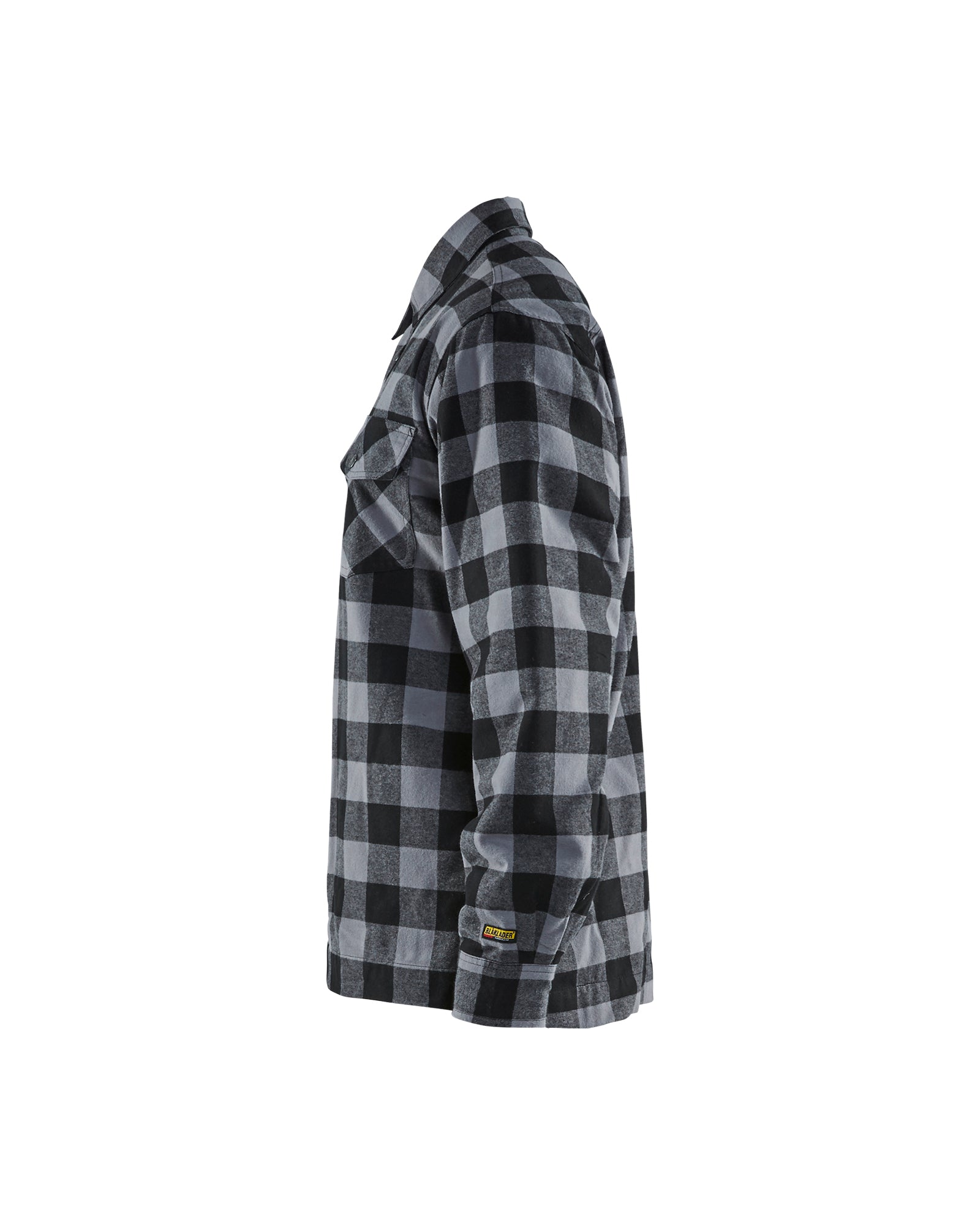 Lined flannel shirt - Dark grey/Black