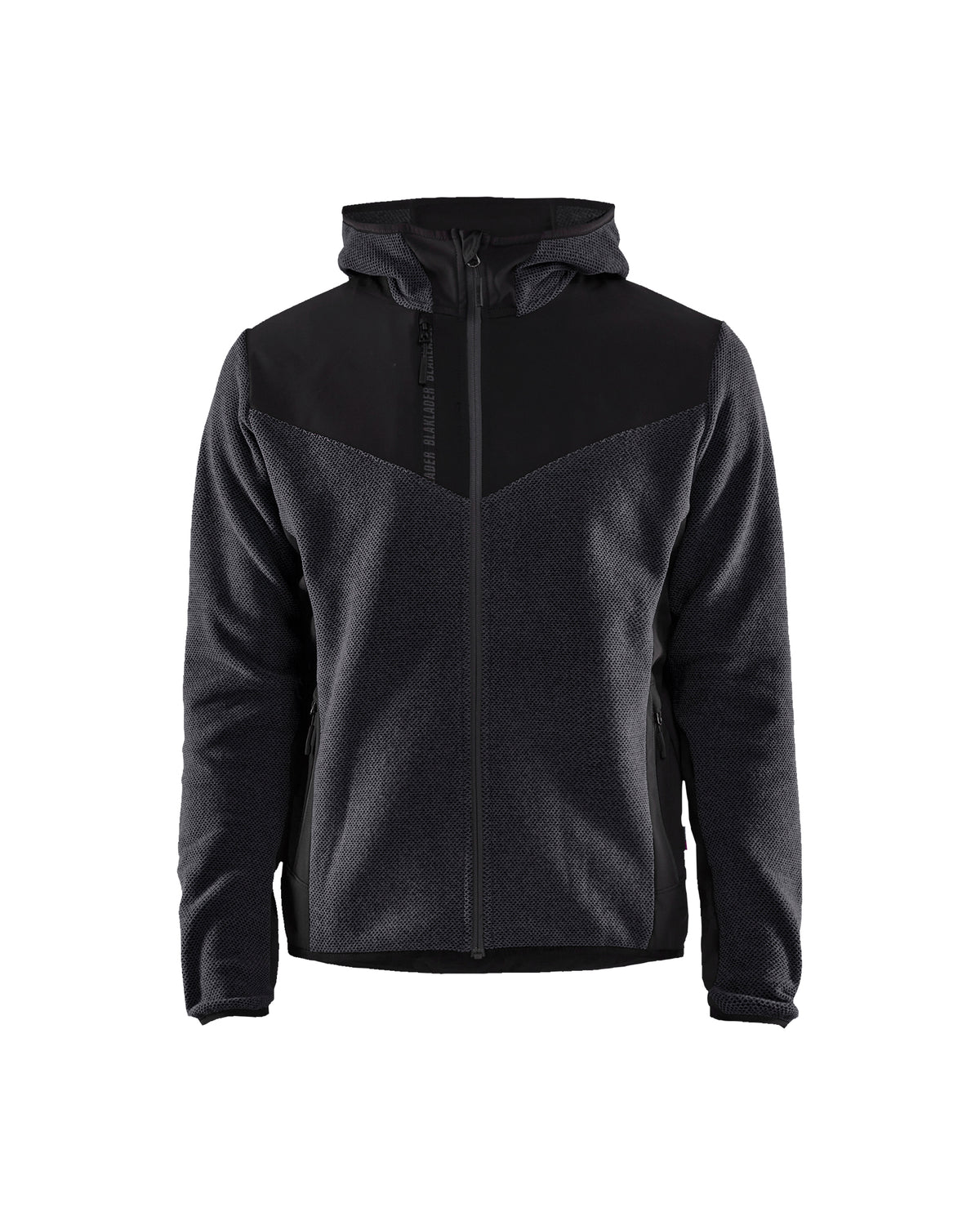Knitted Fleece Lined Jacket - Dark grey/Black