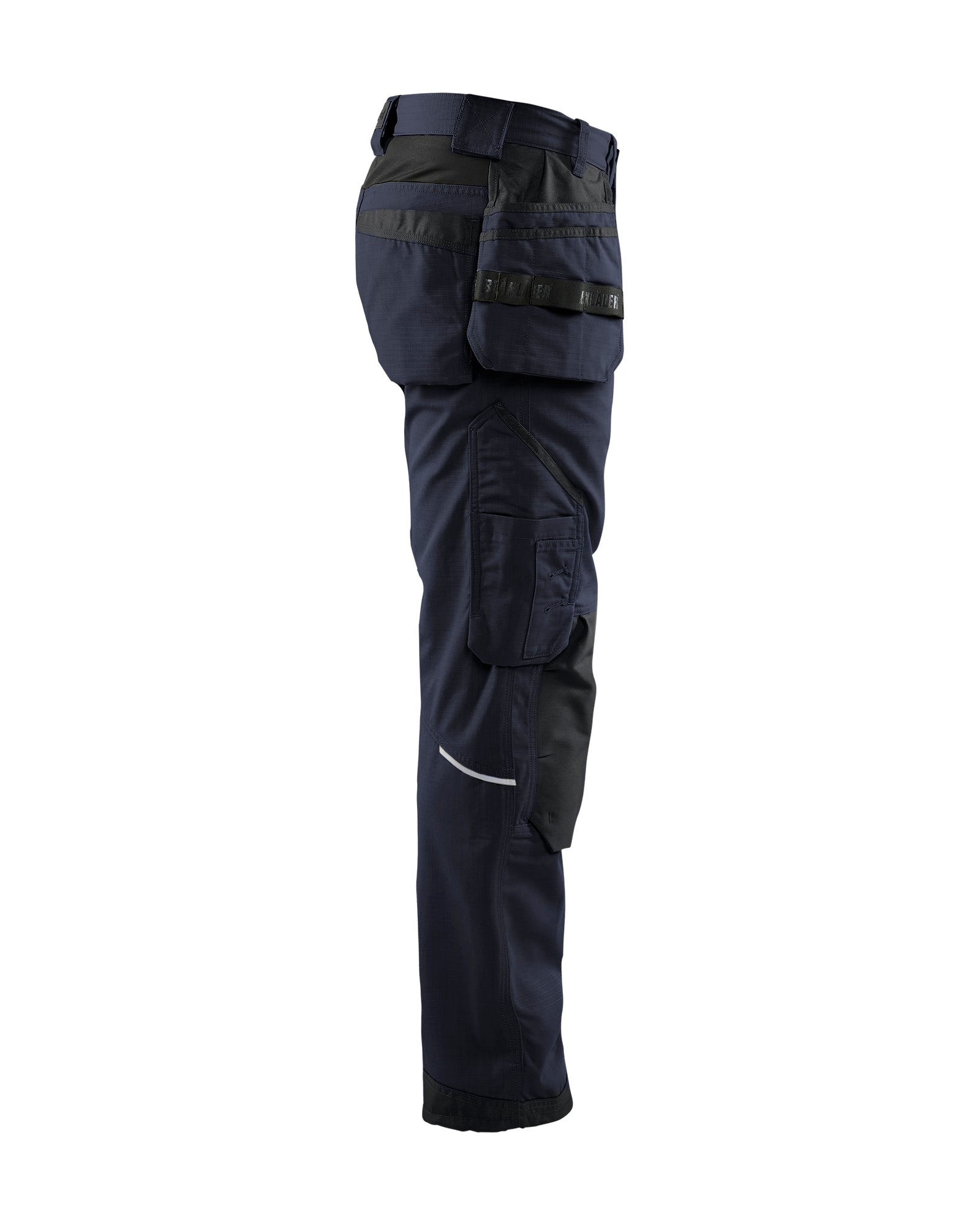 Ripstop Pants With Utility Pockets - Dark navy blue