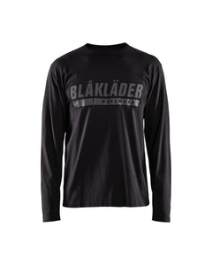T-SHIRT IMPRIMÉ À MANCHES LONGUES - Noir
