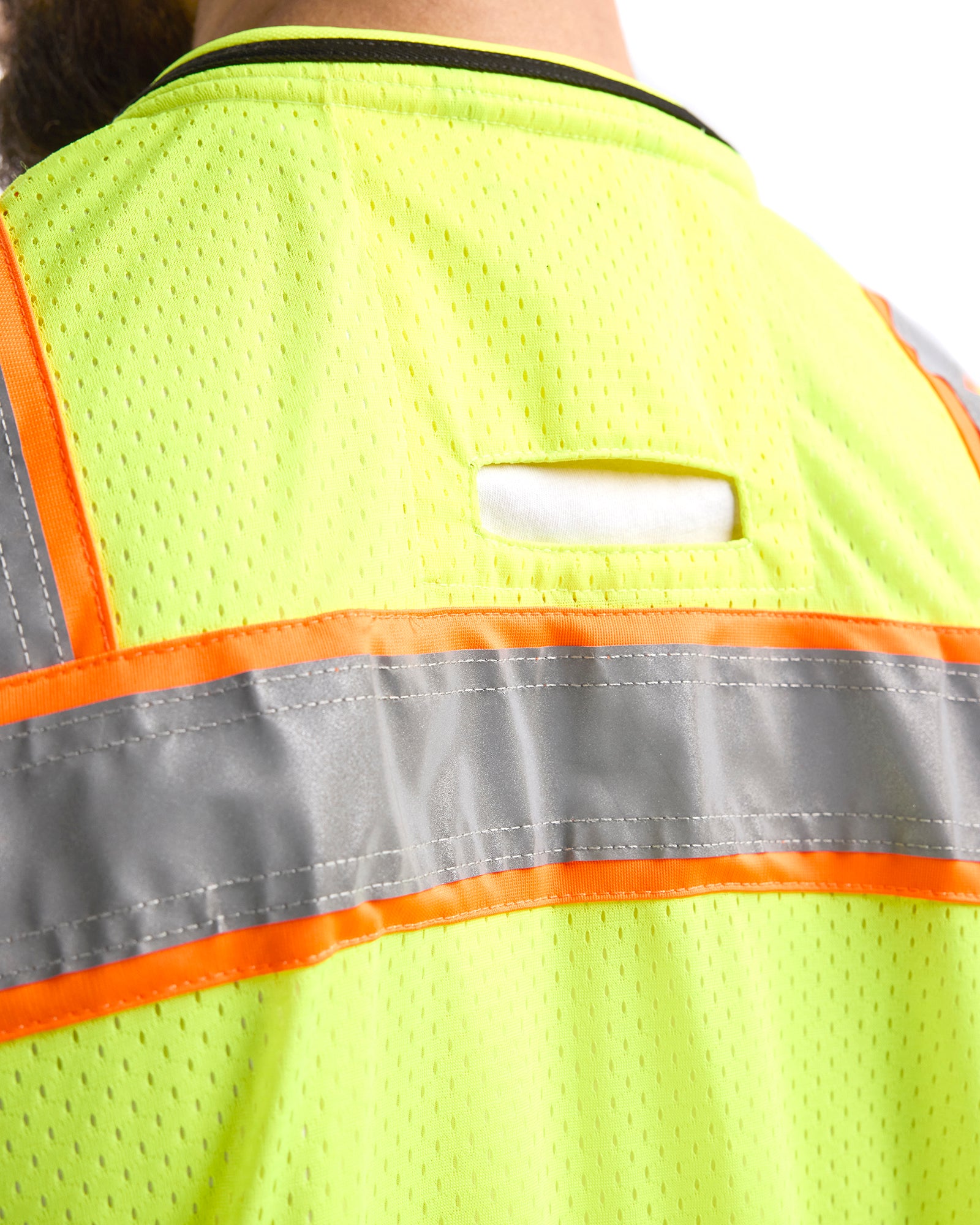 Hi-Vis Surveyor's Vest - Yellow Hi-viz/Black