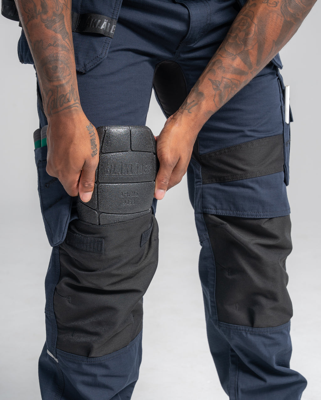 Ripstop Pants With Utility Pockets - White/Dark grey