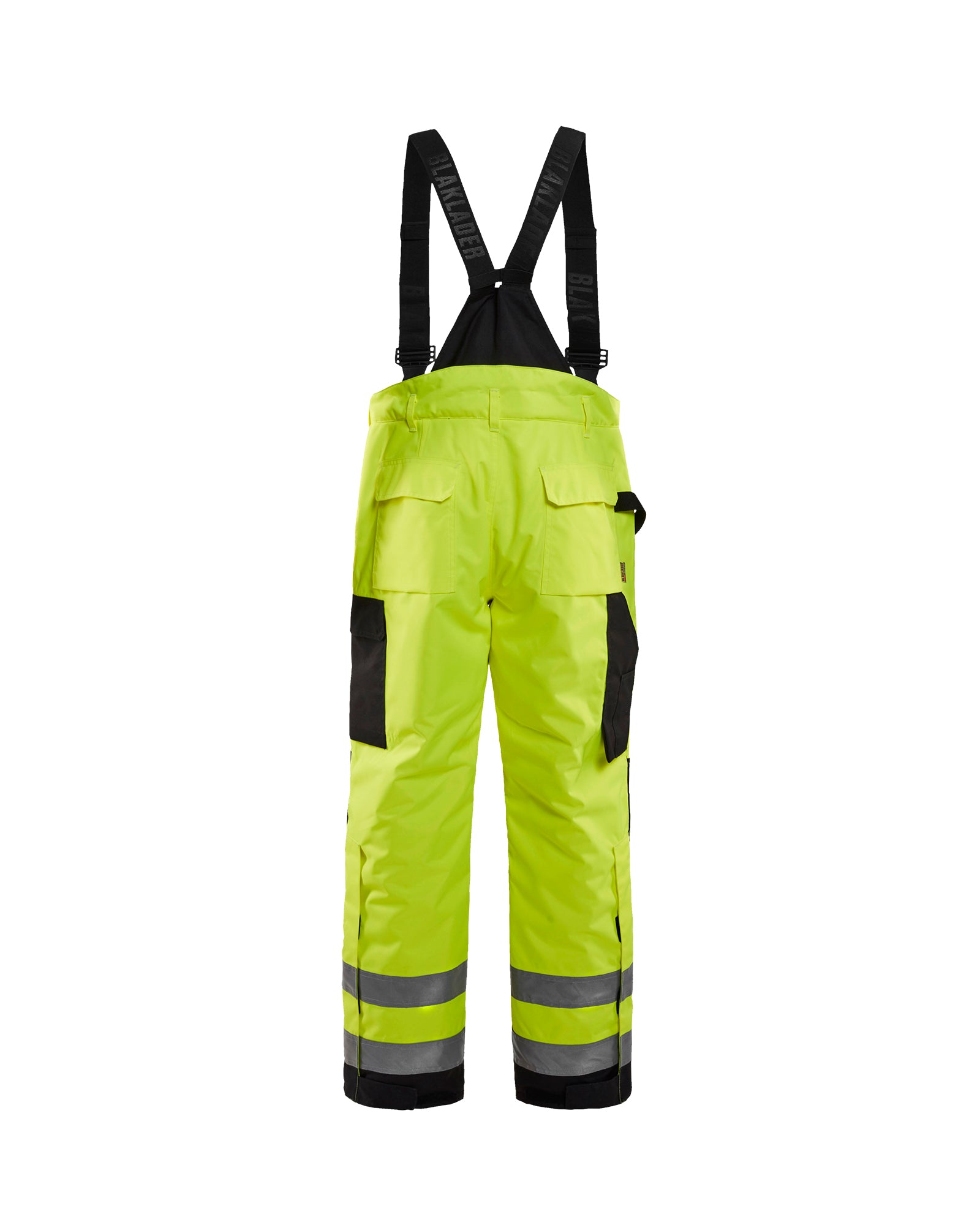 Hi-Vis Lined Shell pants - Yellow Hi-viz/Black