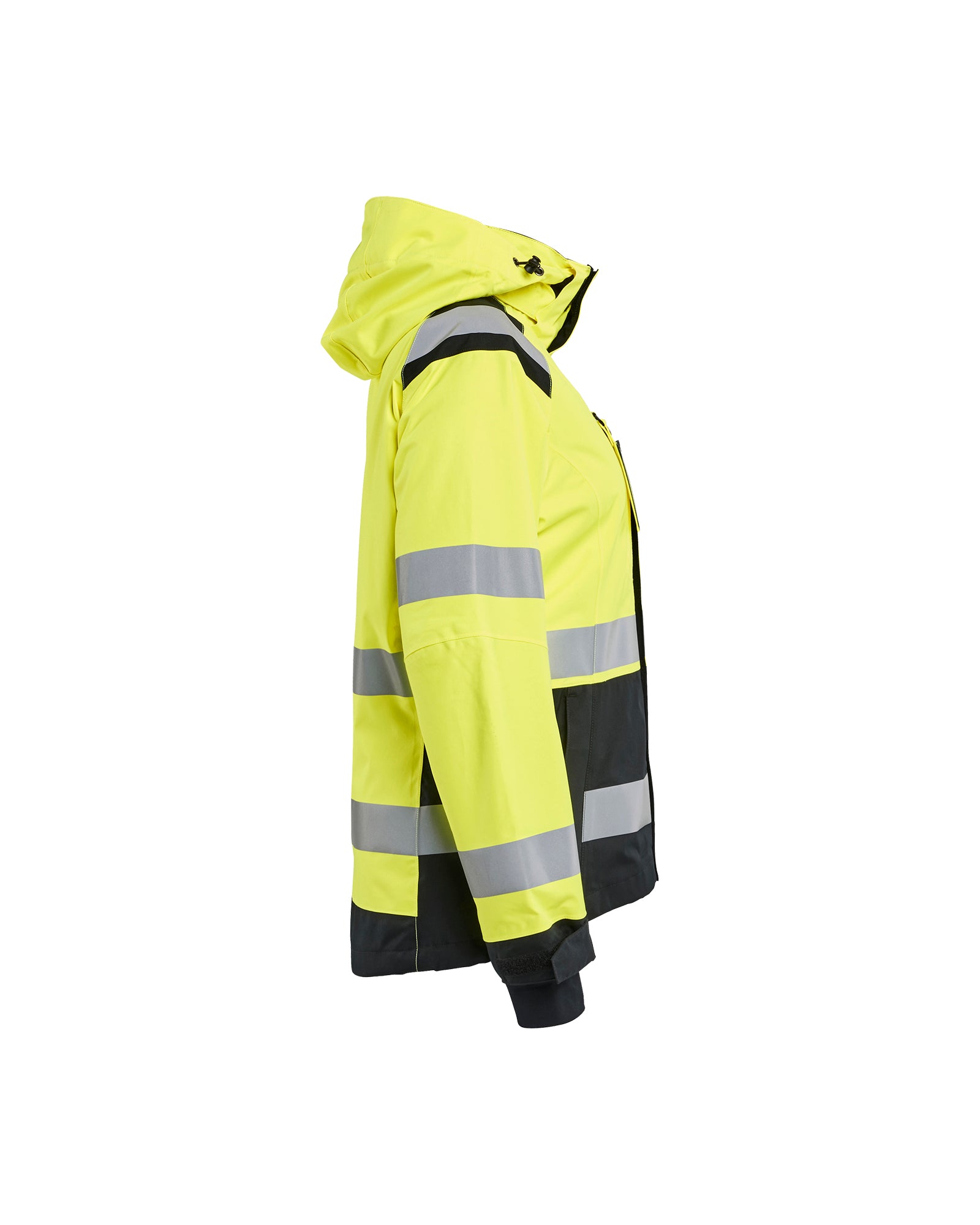 Women's Hi-Vis Shell Jacket - Yellow Hi-viz/Black