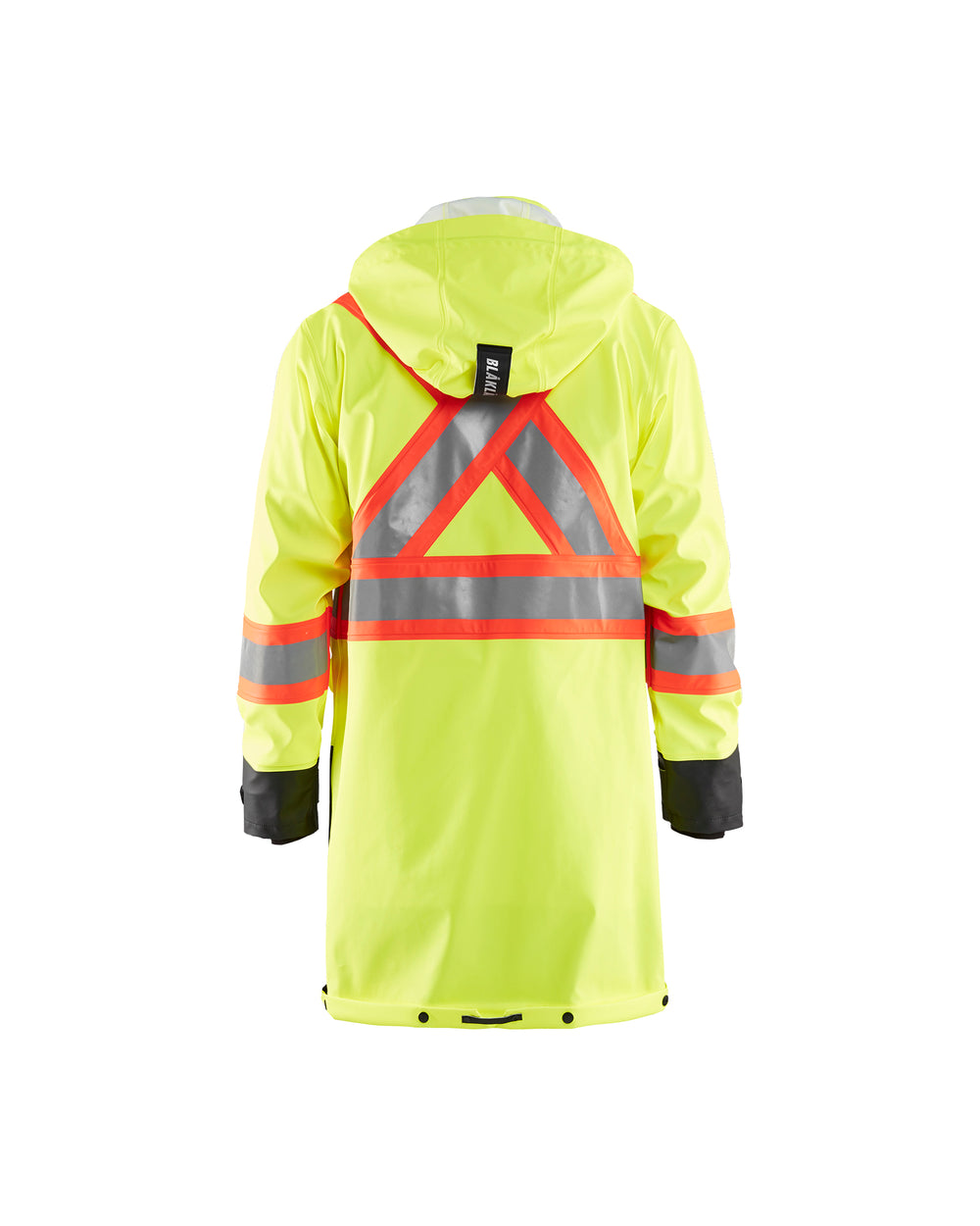 Hi-Vis CSA Rain Coat - Yellow Hi-viz/Black