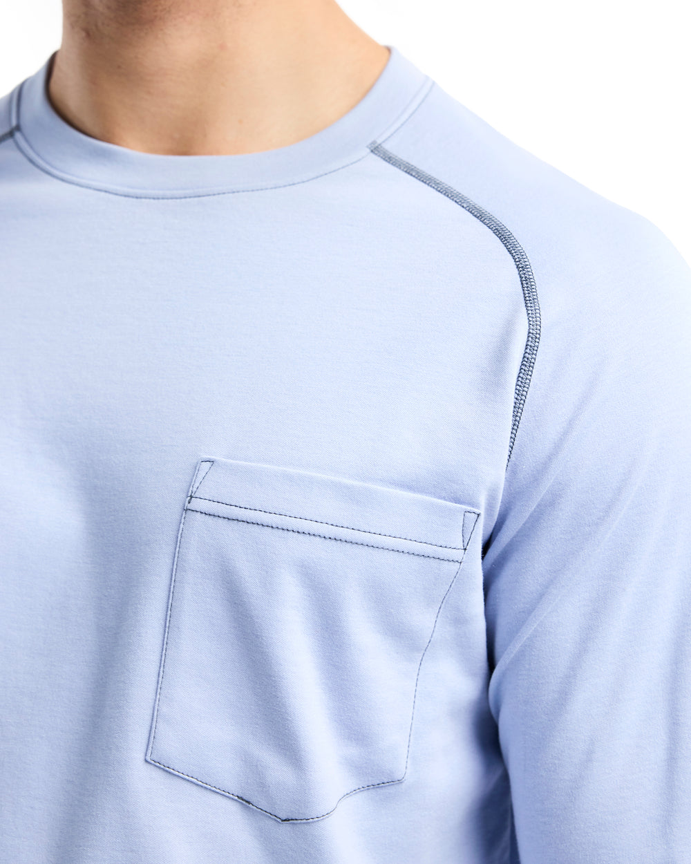 Flame Resistant Long Sleeve T-Shirt - Light blue