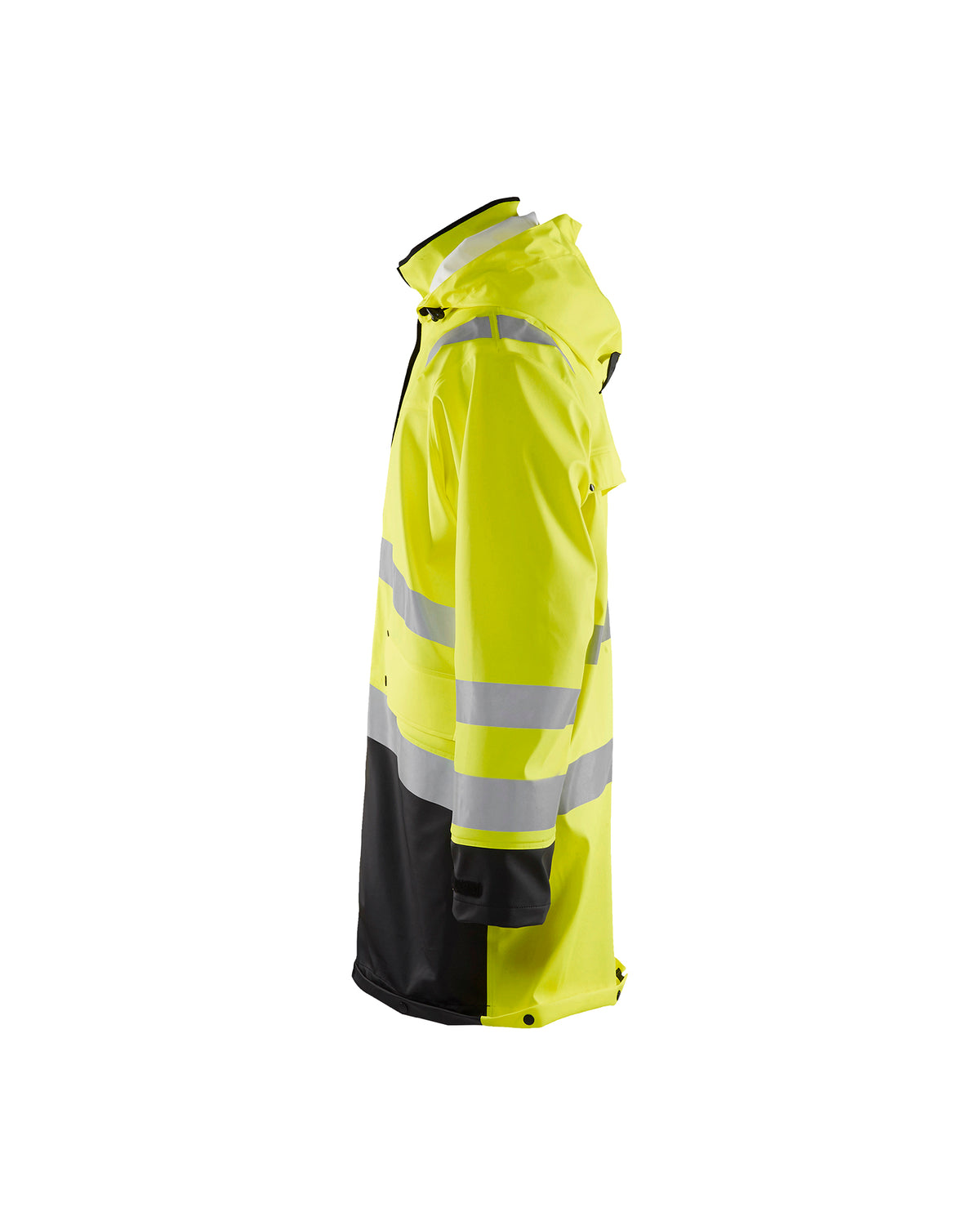 Manteau de pluie Haute-visibilité - Jaune haute-visibilité/Noir