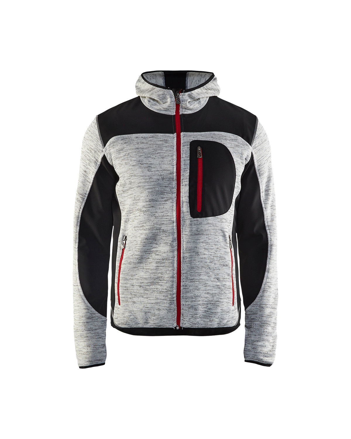 Knitted Jacket - Gray Melange/Black