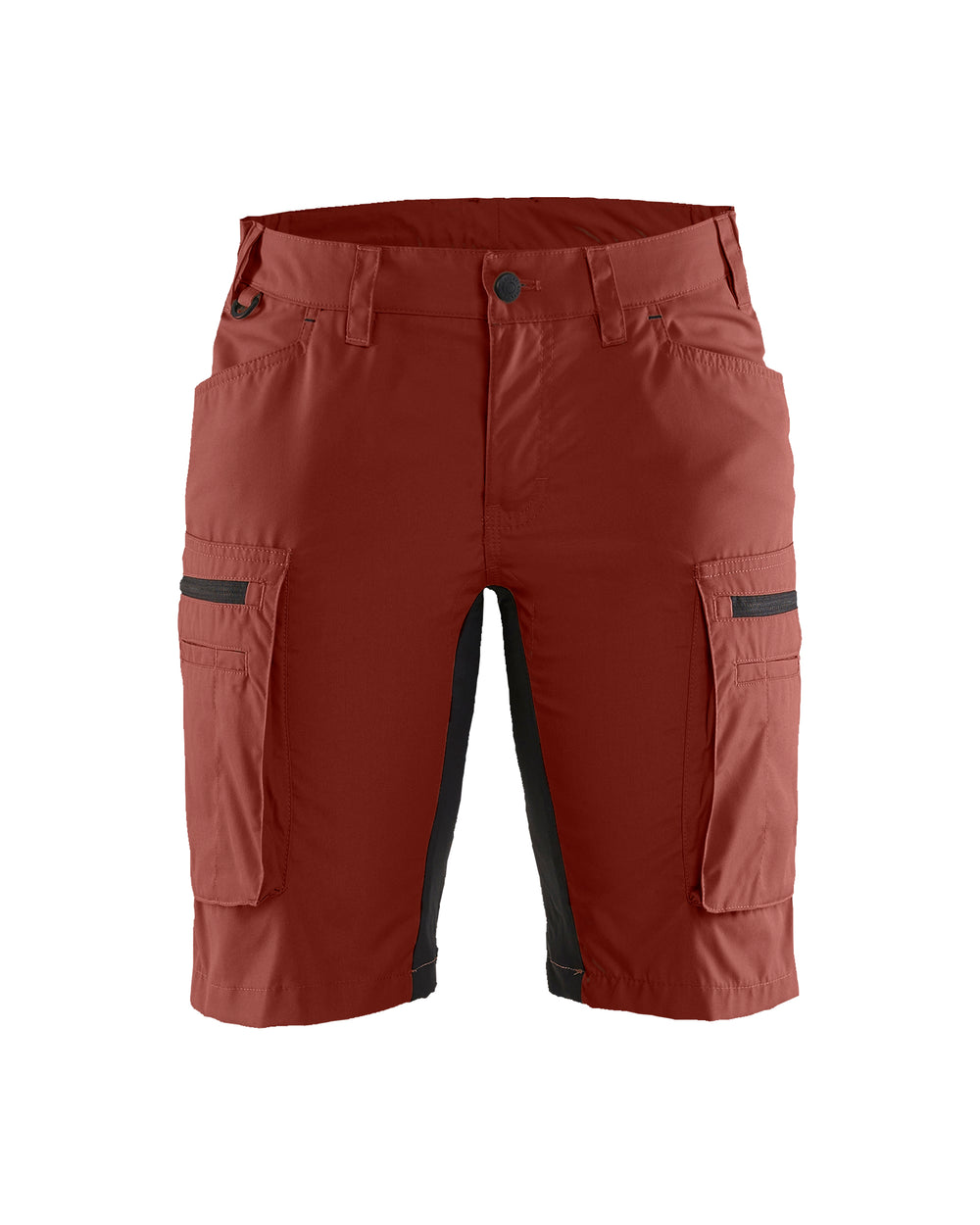 Women's Service Shorts With Stretch - Burned Red/Black
