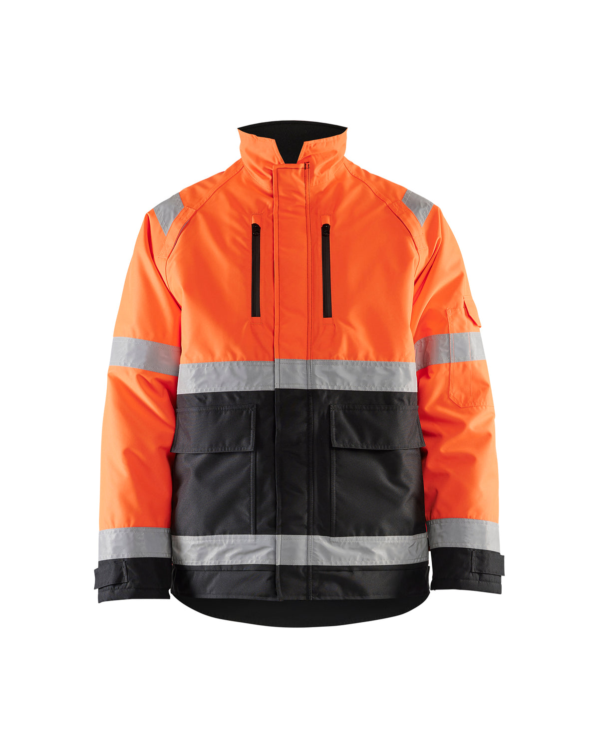 Hi-Vis Winter Bomber Jacket - Hi-Vis Orange / Black