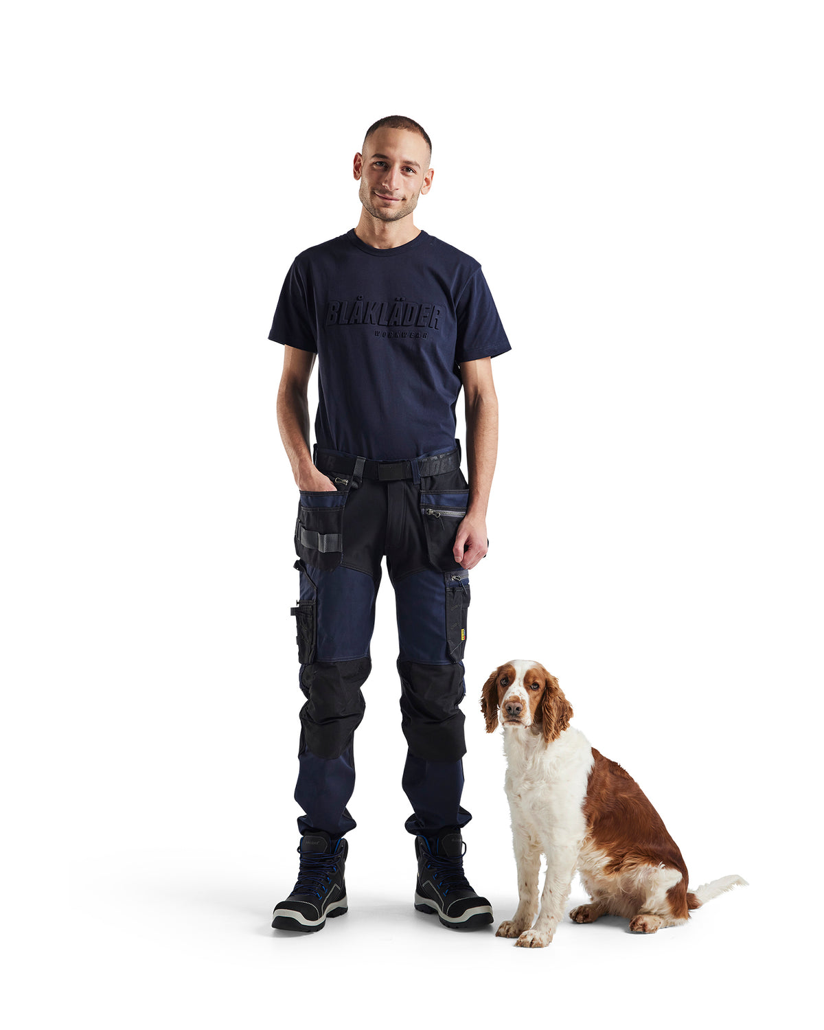 Craftsman trousers with stretch - Dark navy/Black